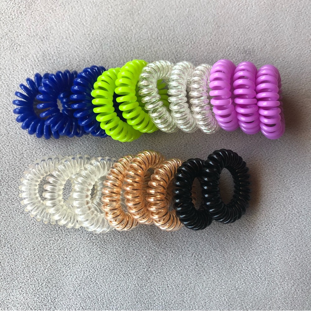 Spiral Coil Hair Ties ~ Set of 19 - Small